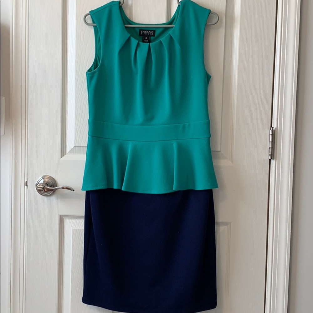 One piece peplum look dress made by Enfocus Studio